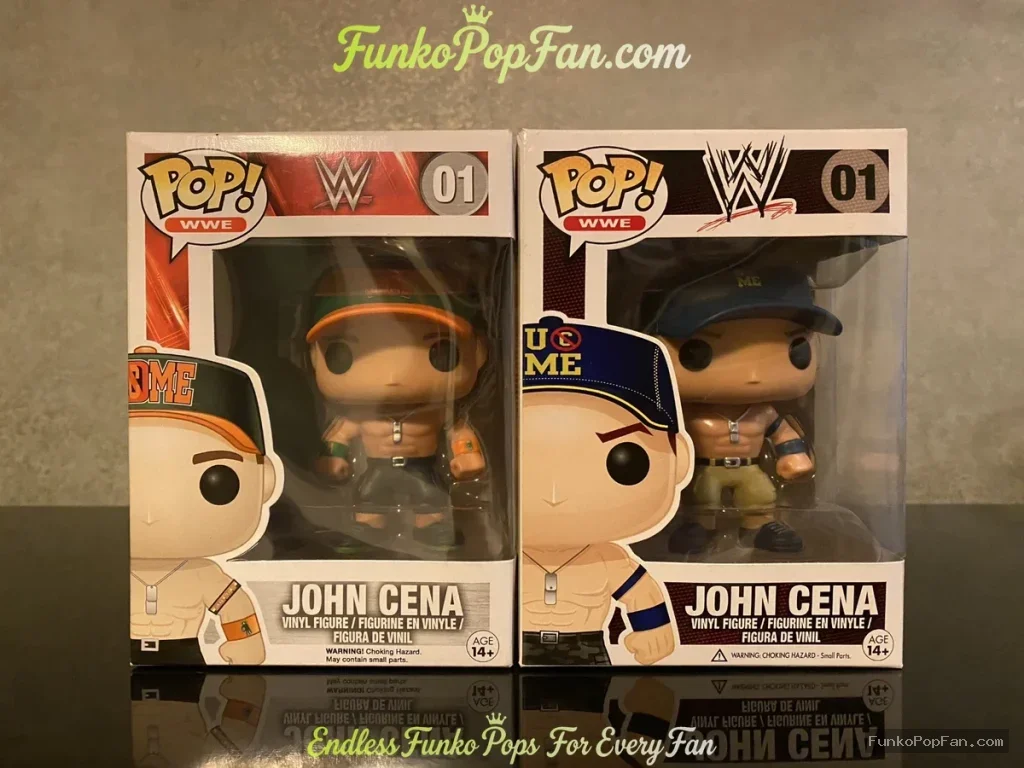WWE #01 John Cena (Black Pants Variant) Lot of 2 (Rare Exclusive) Vinyl Figure Bobblehead Vaulted Collectible With Protector Funko Pop Figure