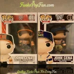 WWE #01 John Cena (Black Pants Variant) Lot of 2 (Rare Exclusive) Vinyl Figure Bobblehead Vaulted Collectible With Protector Funko Pop Figure