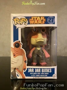 Star Wars Episode V #27 Jar Jar Binks Vinyl Figure Bobblehead Vaulted Collectible With Protector Funko Pop Figure