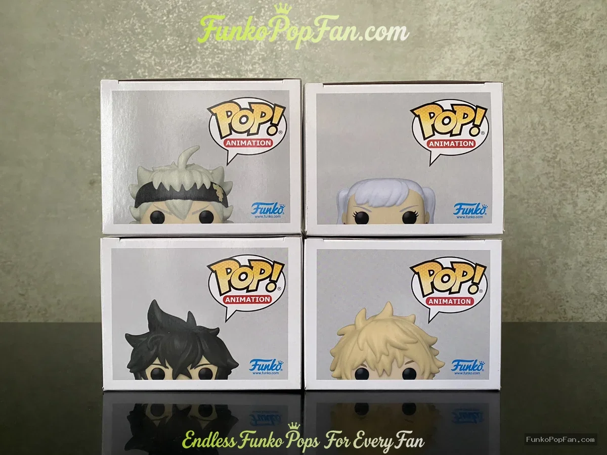 Bundle Funko Pop #1099/#1100/#1101/#1102 Black Clover Asta / Noelle / Yuno / Luci Voltia Vinyl Figur - Funko Pop Figure