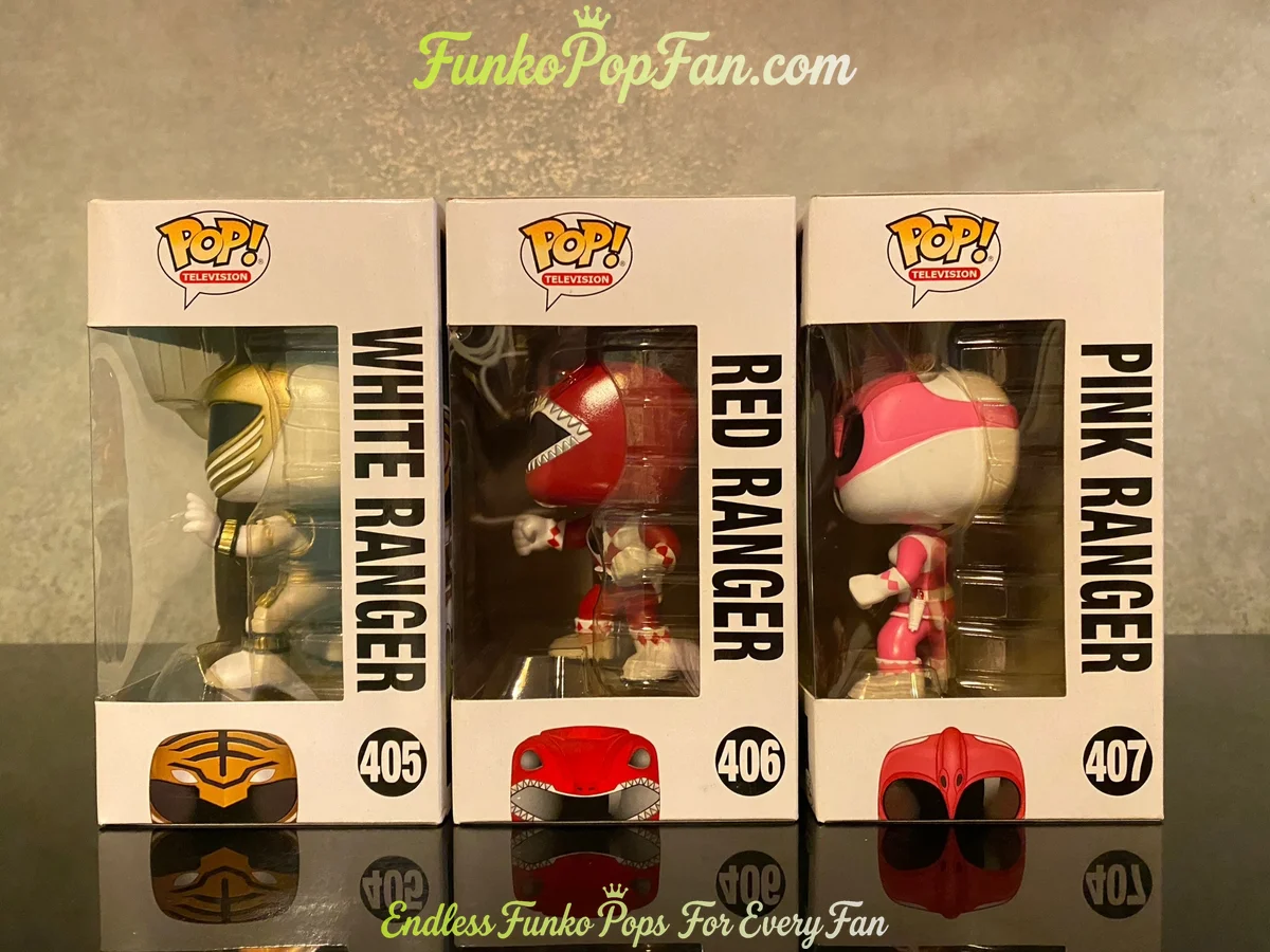 Bundle Funko Pop! Television Power Rangers #405 White Ranger / Red Ranger #406 / Pink Ranger #407 Vi - Funko Pop Figure
