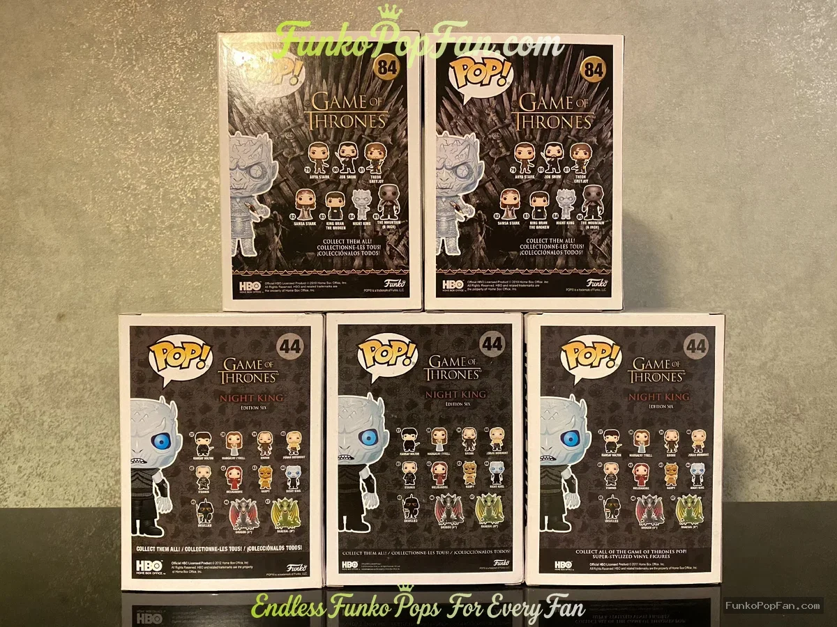 Bundle Funko Pop! Game of Thrones Night King #44 Night King Glow in the dark + 2017 sumer SDCC Exclu - Funko Pop Figure