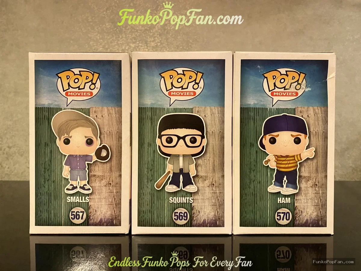 Bundle Funko Pop! Movies The Sandlot #567 Smalls + #569 Squints + #570 Ham Vinyl Figure Bobblehead V - Funko Pop Figure