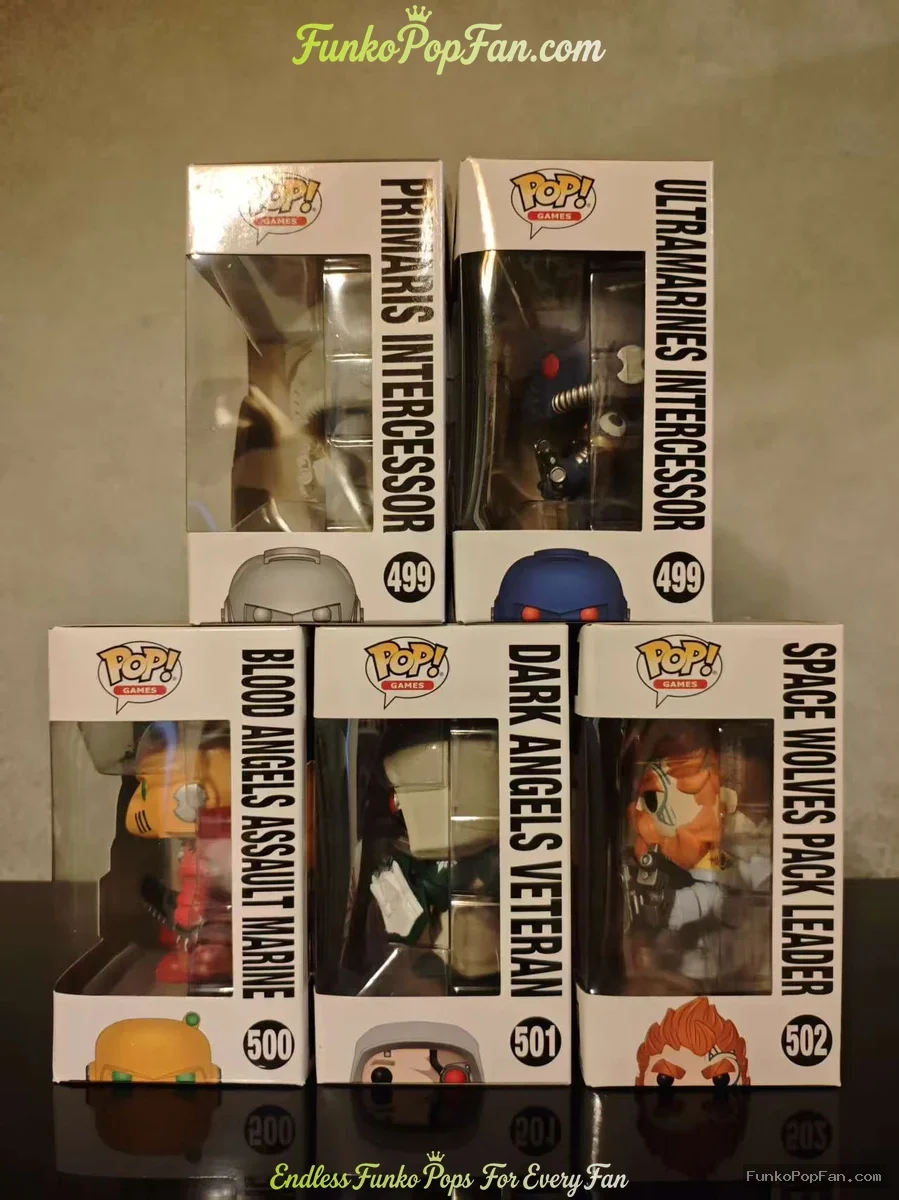 Bundle Funko Pop Warhammer 40000 #499 Primaris Intercessor / Ultramarines Intercessor / #500 Blood A - Funko Pop Figure
