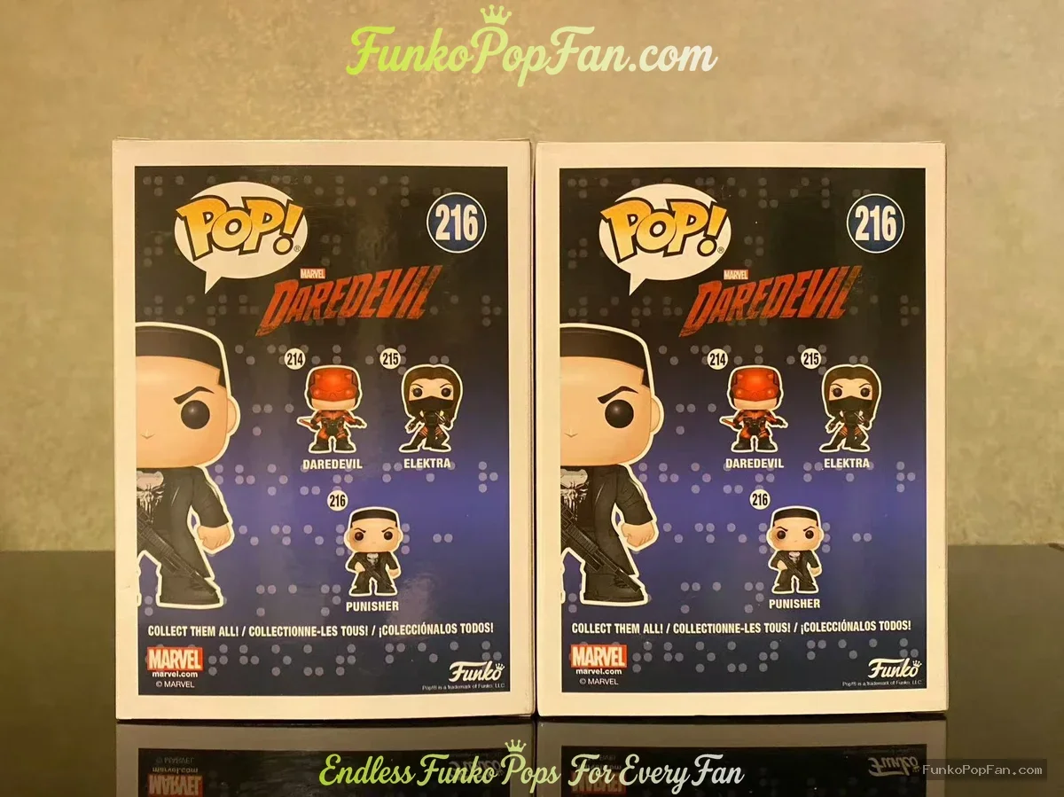 Bundle Funko Pop! Marvel Daredevil #216 Punisher (Common + Chase) Vinyl Figure Bobblehead Vaulted Co - Funko Pop Figure
