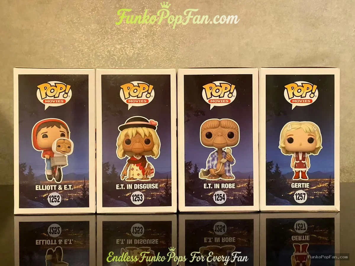 Bundle Funko Pop! E.T. Elliott & E.T. #1252 / E.T. in Disguise #1253 / E.T. in Robe #1254 / Gertie # - Funko Pop Figure
