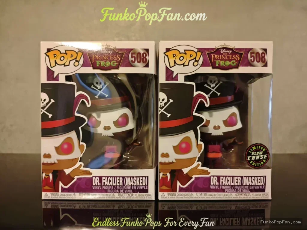 Disney The Princess and the Frog #508 Dr. Facilier (Masked, BoxLunch Exclusive) Vinyl Figure Bobblehead Vaulted Collectible With Protector Funko Pop Figure