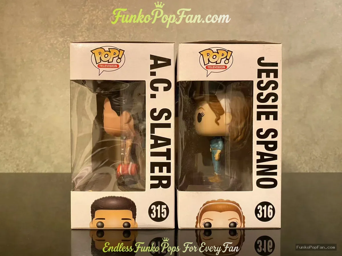 Bundle Funko Pop! Saved by the Bell Television #315 A.C. Slater / Jessie Spano #316 Vinyl Figure Bob - Funko Pop Figure