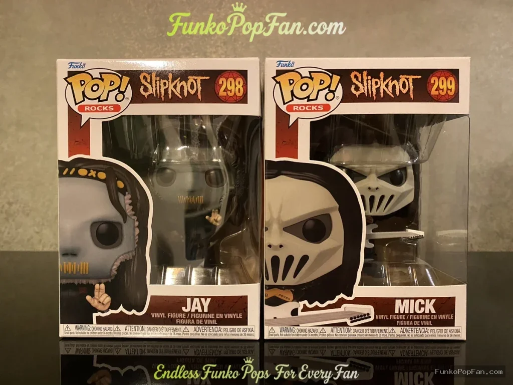 Bundle Funko Pop Rocks Slipknot Clown (#297) Jay (#298) Mick (#299) Vinyl Figure Bobblehead Vaulted Collectible With Protector Funko Pop Figure