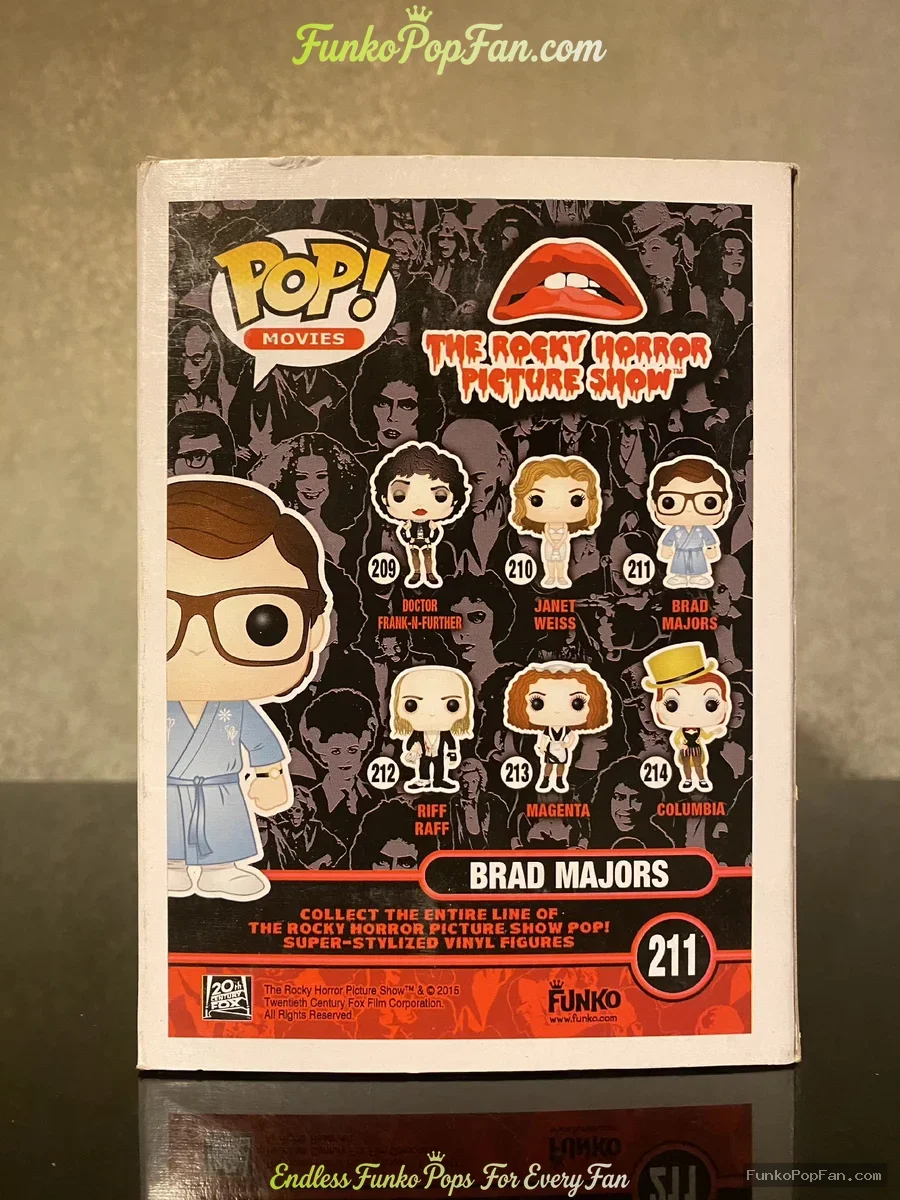 Funko Pop! Movies The Rocky Horror Picture Show #211 Brad Majors Vinyl Figure Bobblehead Vaulted Col - Funko Pop Figure