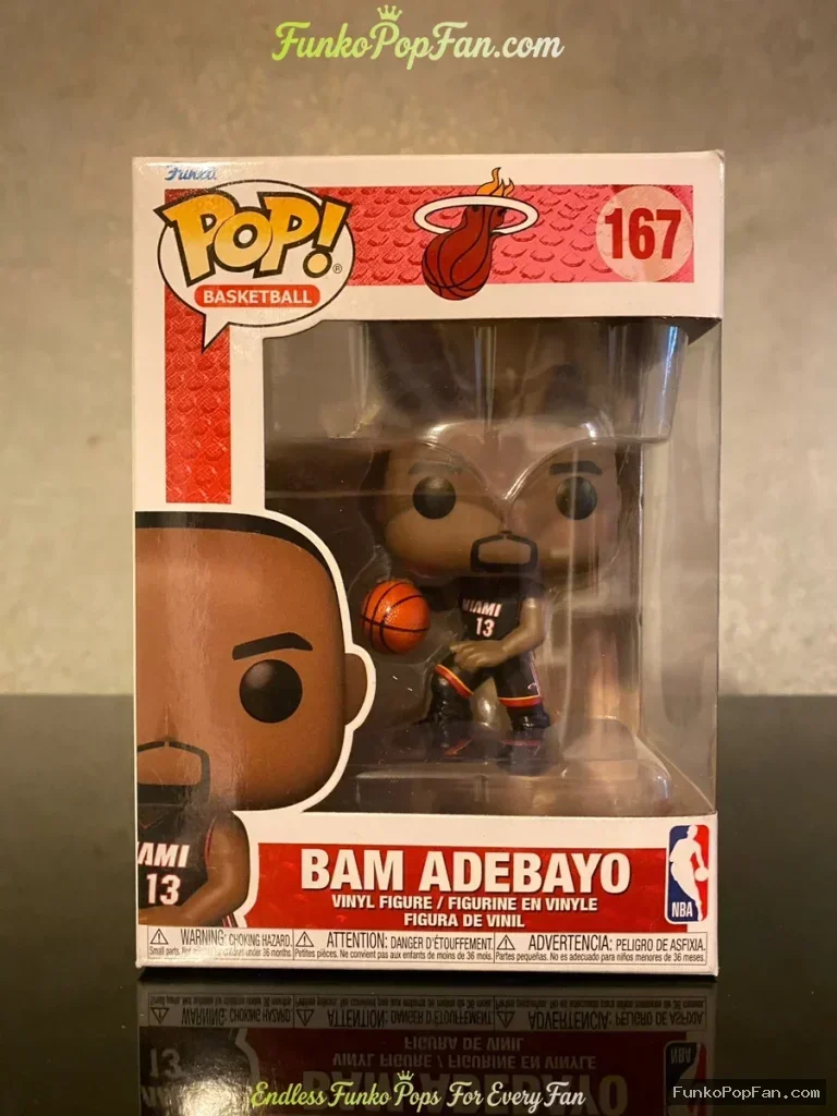 Basketball #167 Bam Adebayo Vinyl Figure Bobblehead Vaulted Collectible With Protector Funko Pop Figure