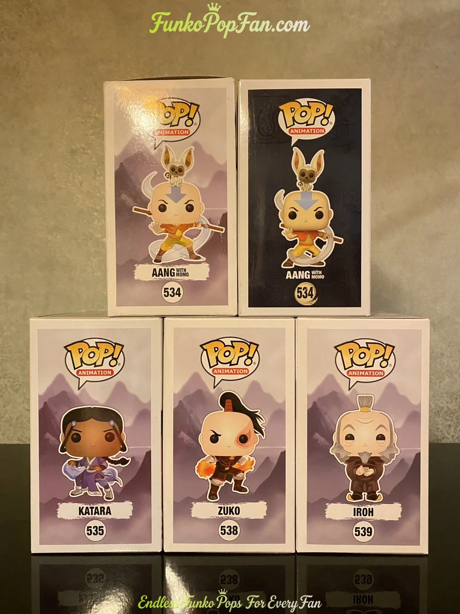 Bundle Funko Pop! Avatar The Last Airbender #534 Aang / Katara #535 / Zuko #538 / Iroh #539 Vinyl Fi - Funko Pop Figure