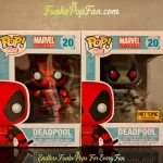 Marvel Universe #20 Deadpool (Red) + #20 Deadpool (Blue/Grey Hot Topic Exclusive) Lot of 2 Vinyl Figure Bobblehead Vaulted Collectible With Protector Funko Pop Figure