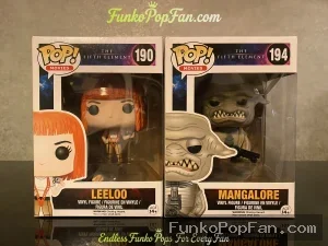 Bundle Funko Pop Movies #190 / #194 The Fifth Element Leeloo / Mangalore Vinyl Figure Bobblehead Vaulted Collectible With Protector Funko Pop Figure
