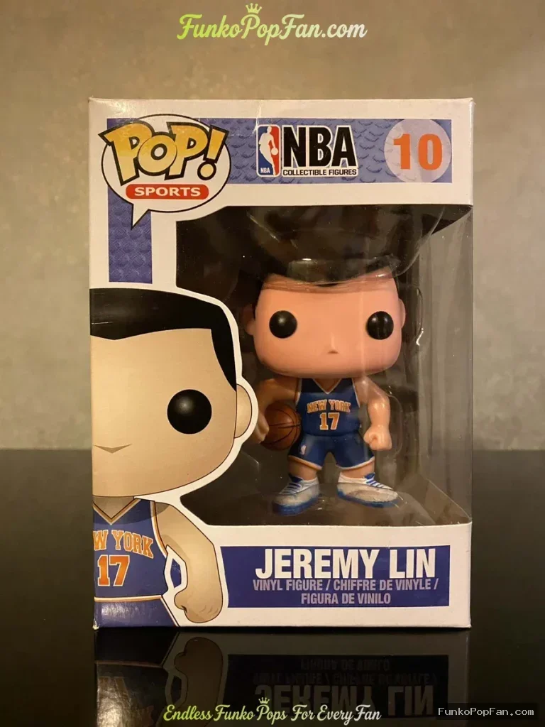 NBA Sports #10 Jeremy Lin Linsanity New York Knicks Vinyl Figure Bobblehead Vaulted Collectible With Protector Funko Pop Figure