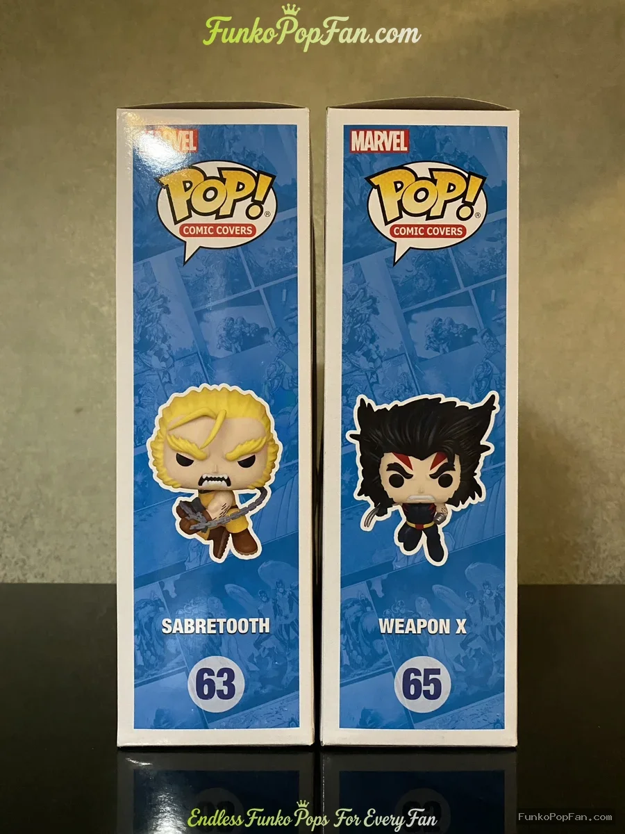 Funko Pop! Marvel Comic Covers X-Men #63 Sabretooth (Amazon Exclusive) Vinyl Figure Bobblehead Vault - Funko Pop Figure