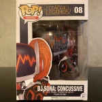 Games League of Legends LOL #08 DJ Sona: Concussive Vinyl Figure Bobblehead Vaulted Collectible With Protector Funko Pop Figure