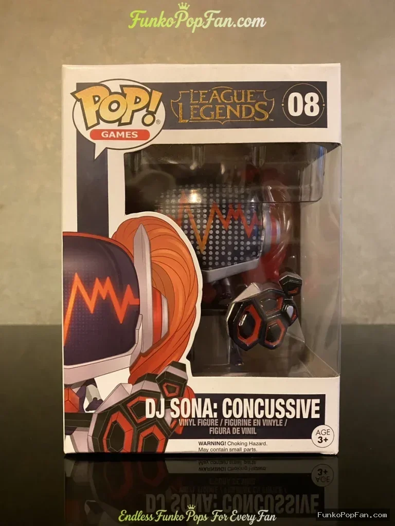 Games League of Legends LOL #08 DJ Sona: Concussive Vinyl Figure Bobblehead Vaulted Collectible With Protector Funko Pop Figure