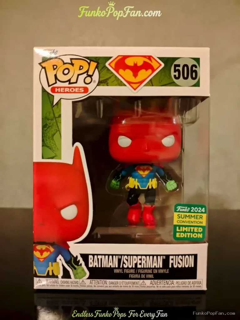 Heroes #506 Batman/Superman Fusion (Summer Convention 2024 Limited Edition) Vinyl Figure Bobblehead Vaulted Collectible With Protector Funko Pop Figure