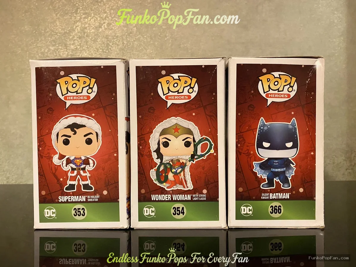 Bundle Funko Pop! DC Super Heroes Superman #353 / Wonder Woman #354 / Batman #366 Vinyl Figure Bobbl - Funko Pop Figure