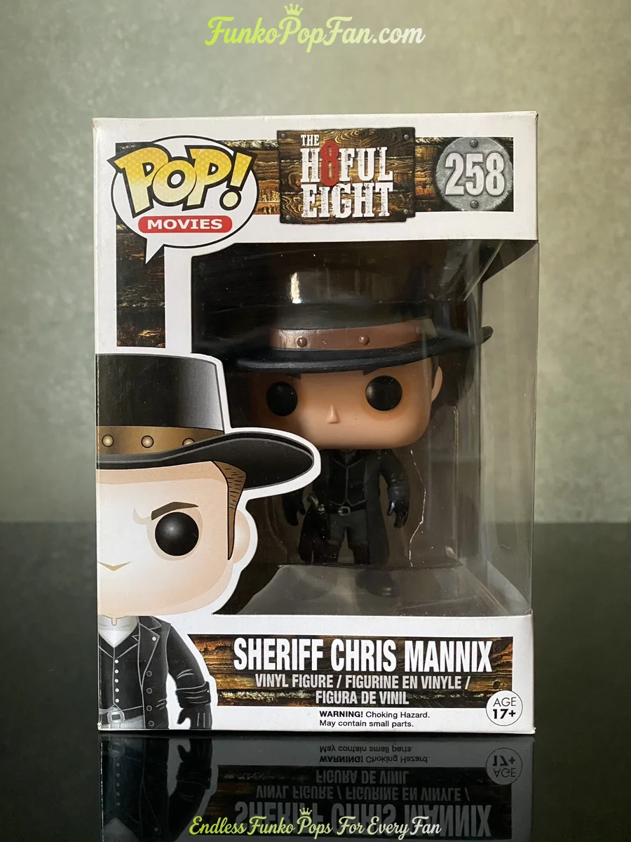 #258 Movies The Hateful Eight Sheriff Chris Mannix Vinyl Figure Bobblehead Vaulted Collectible With Protector Funko Pop Figure