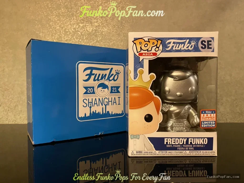 Freddy Funko As Guan Yu Asia Shanghai #2021 (Silver Convention Exclusive) Vinyl Figure Bobblehead Vaulted Collectible With Protector Funko Pop Figure