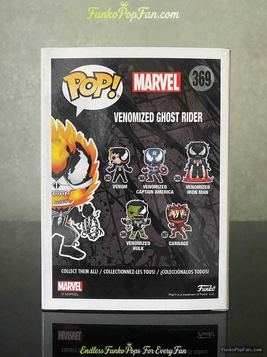 Funko Pop! Marvel Venom #369 Venomized Ghost Rider (Walmart Exclusive) Vinyl Figure Bobblehead Vault - Funko Pop Figure