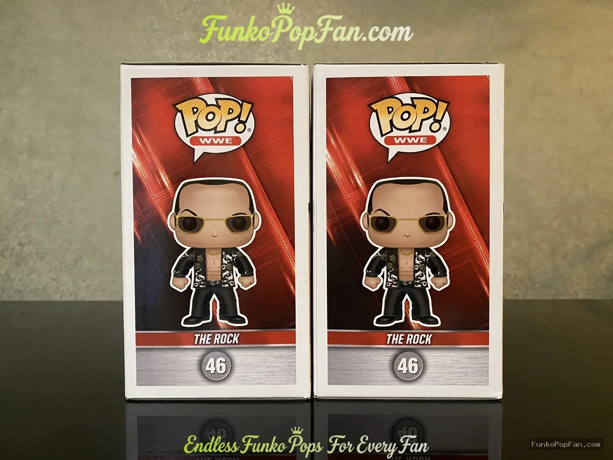 Bundle Funko Pop! WWE #46 The Rock (Orange Shirt Chase + regular) Vinyl Figure Bobblehead Vaulted Co - Funko Pop Figure