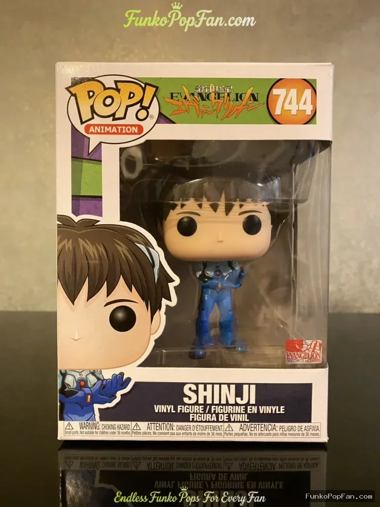 Animation Neon Genesis Evangelion Shinji Ikari #744 Vinyl Figure Bobblehead Vaulted Collectible With Protector Funko Pop Figure