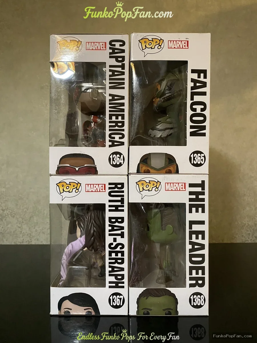 Bundle Funko Pop! Marvel Captain America Brave New World #1364 Captain America / #1365 Falcon / #136 - Funko Pop Figure