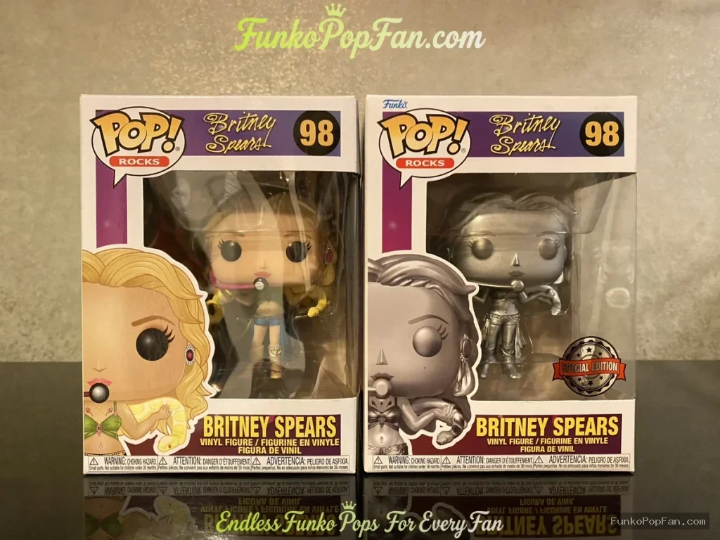 Bundle Funko Pop! Rocks Britney Spears #98 Britney Spears Vinyl Figure Bobblehead Vaulted Collectible With Protector Funko Pop Figure