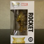 Funko Pop! Marvel Studios The First Ten Years #420 Rocket (Gold Chrome FYE Exclusive) Vinyl Figure B - Funko Pop Figure