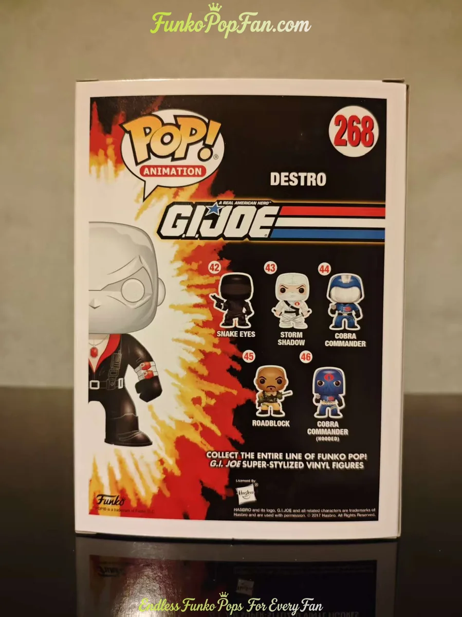 Funko Pop! Animation G.I. Joe #268 Destro (New York Comic Con Limited Edition) Vinyl Figure Bobblehe - Funko Pop Figure