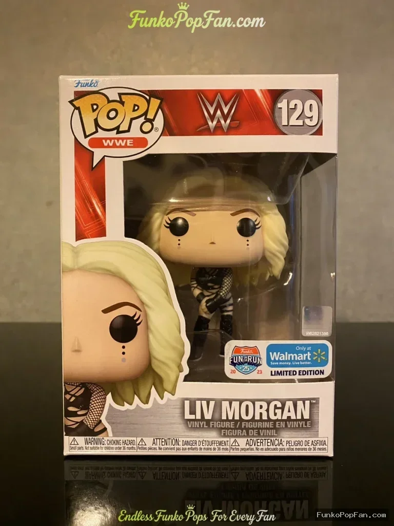 WWE Superstars #129 Liv Morgan (Fun Run, Walmart Exclusive) Vinyl Figure Bobblehead Vaulted Collectible With Protector Funko Pop Figure