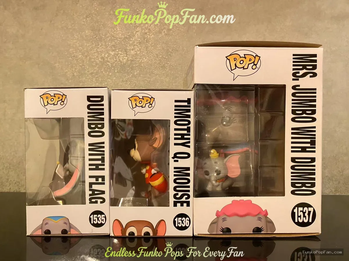 Bundle Funko Pop! Disney Dumbo #1539 Dumbo / Timothy Mouse #1536 / Mrs. Jumbo with Dumbo #1537 Vinyl - Funko Pop Figure