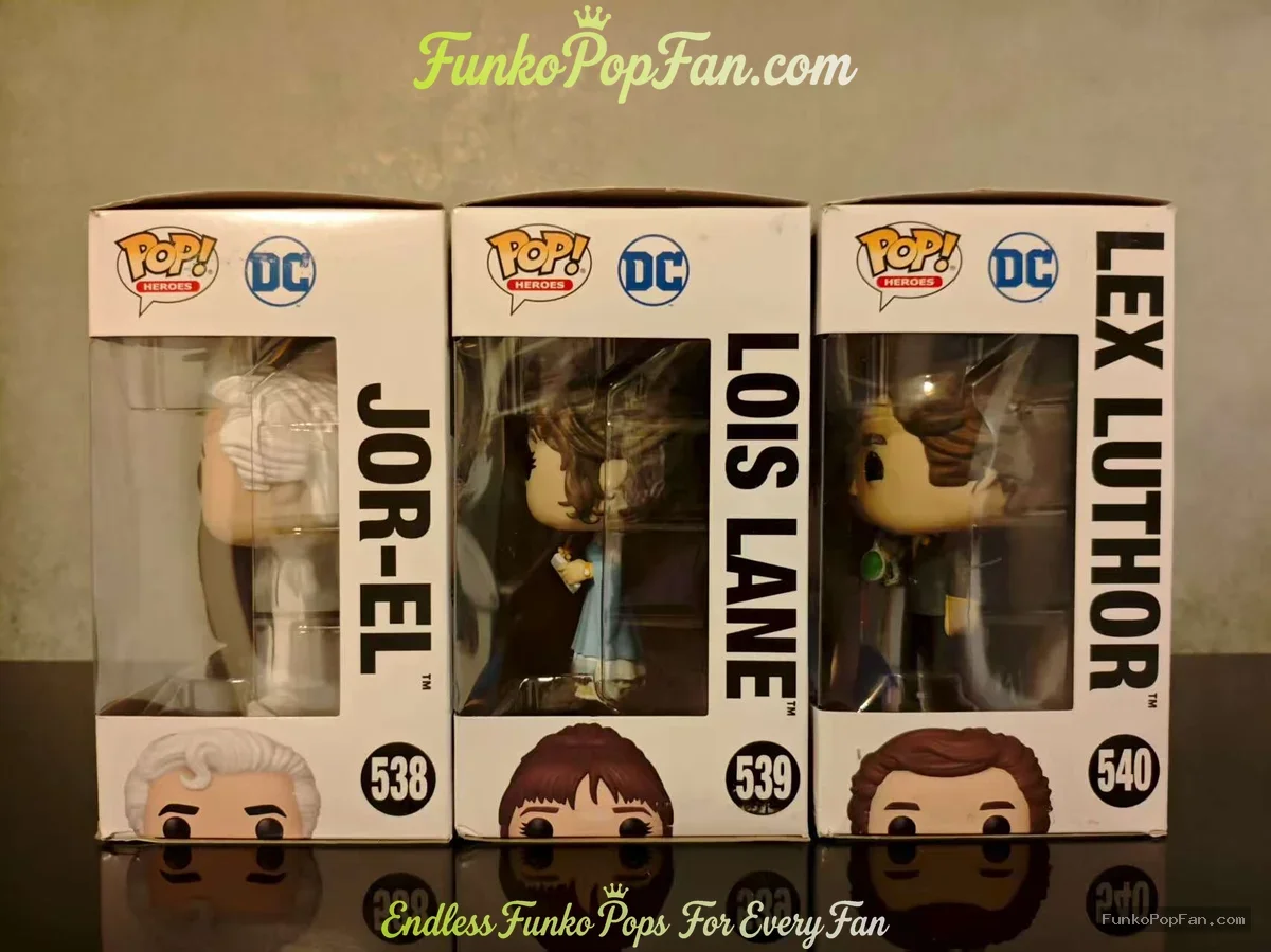 Bundle Funko Pop! Heroes Superman #639 Jor-El / Lois Lane #539 / Lex Luthor #540 Vinyl Figure Bobble - Funko Pop Figure