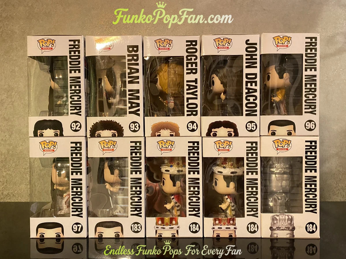 Bundle Funko Pop! Queen Freddie Mercury #02 / Brian May #03 / Roger Taylor #04 / John Deacon #06 Vin - Funko Pop Figure