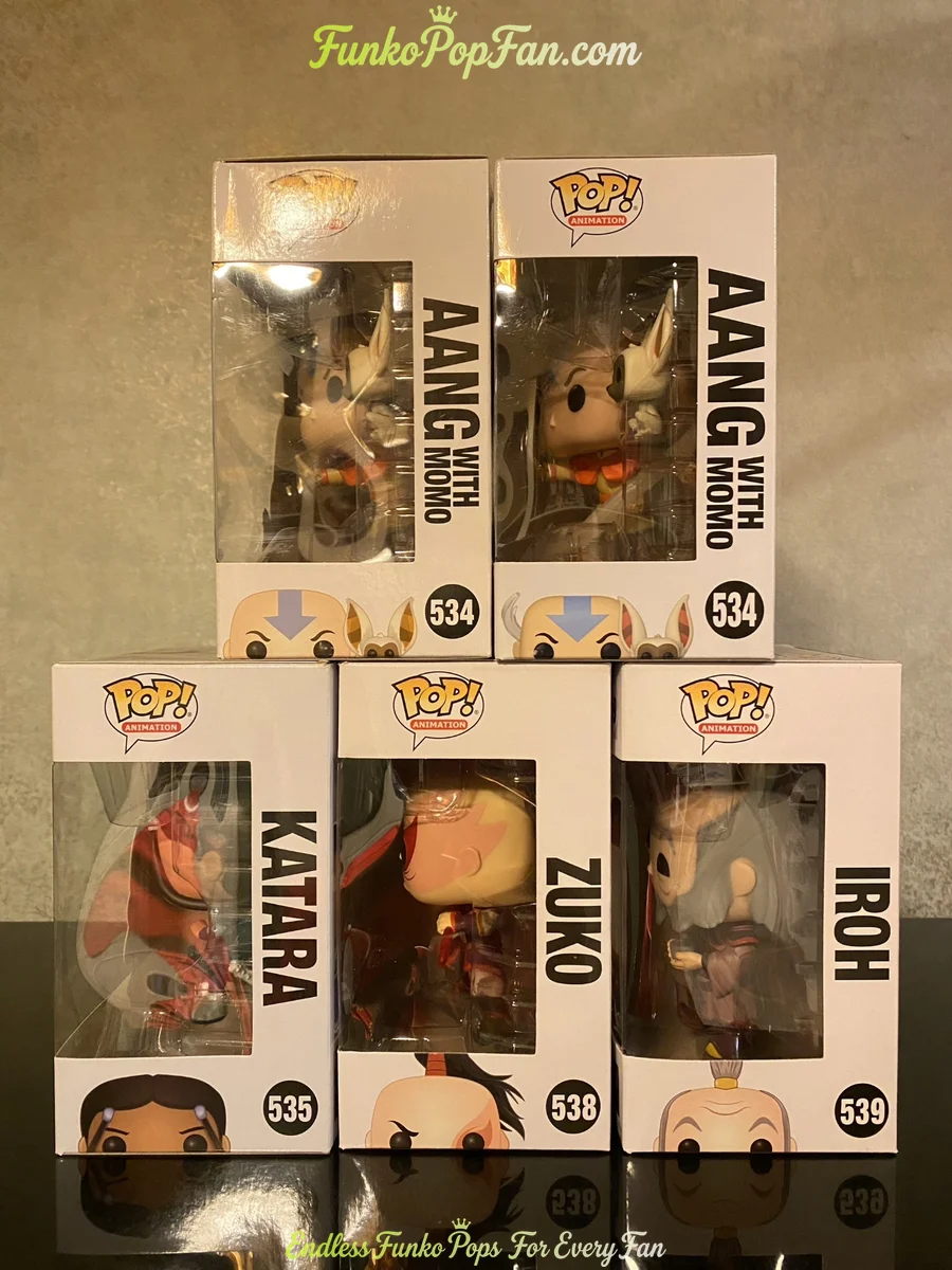 Bundle Funko Pop! Avatar The Last Airbender #534 Aang / Katara #535 / Zuko #538 / Iroh #539 Vinyl Fi - Funko Pop Figure
