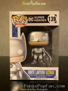 #139 DC Super Heroes White Lantern Batman (2016 NYCC Limited Edition) Vinyl Figure Bobblehead Vaulted Collectible With Protector Funko Pop Figure
