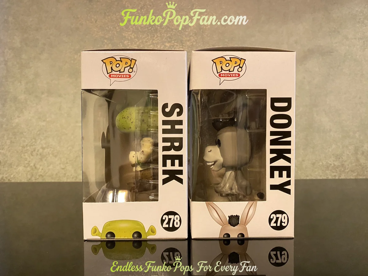 Bundle Funko Pop! Movies Shrek #278 Shrek / Donkey #279 Vinyl Figure Bobblehead Vaulted Collectible  - Funko Pop Figure