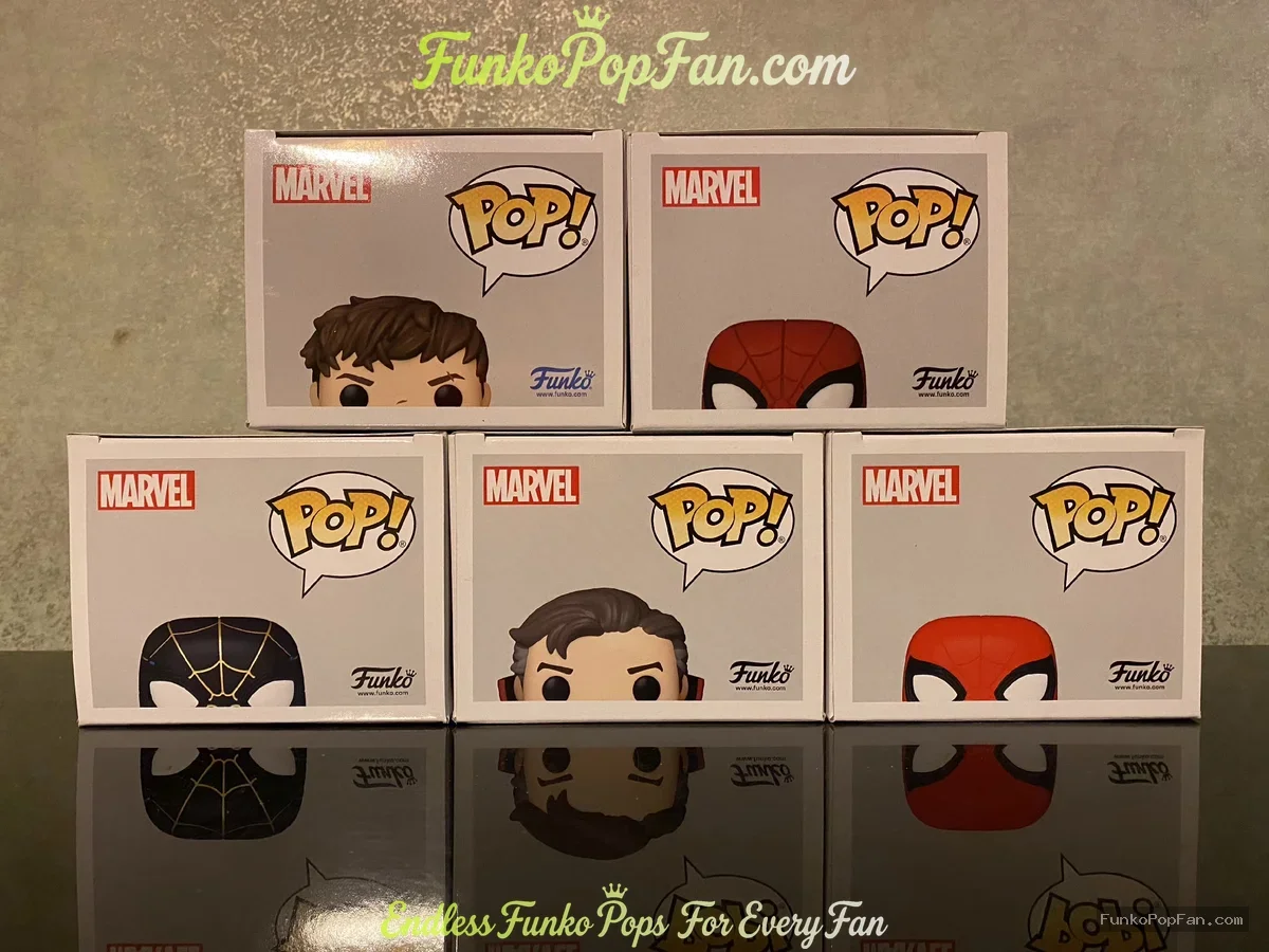 Bundle Funko Pop! Marvel Spider-Man Doctor Strange #911 Black & Gold Suit / #912 / #913 Integrated S - Funko Pop Figure