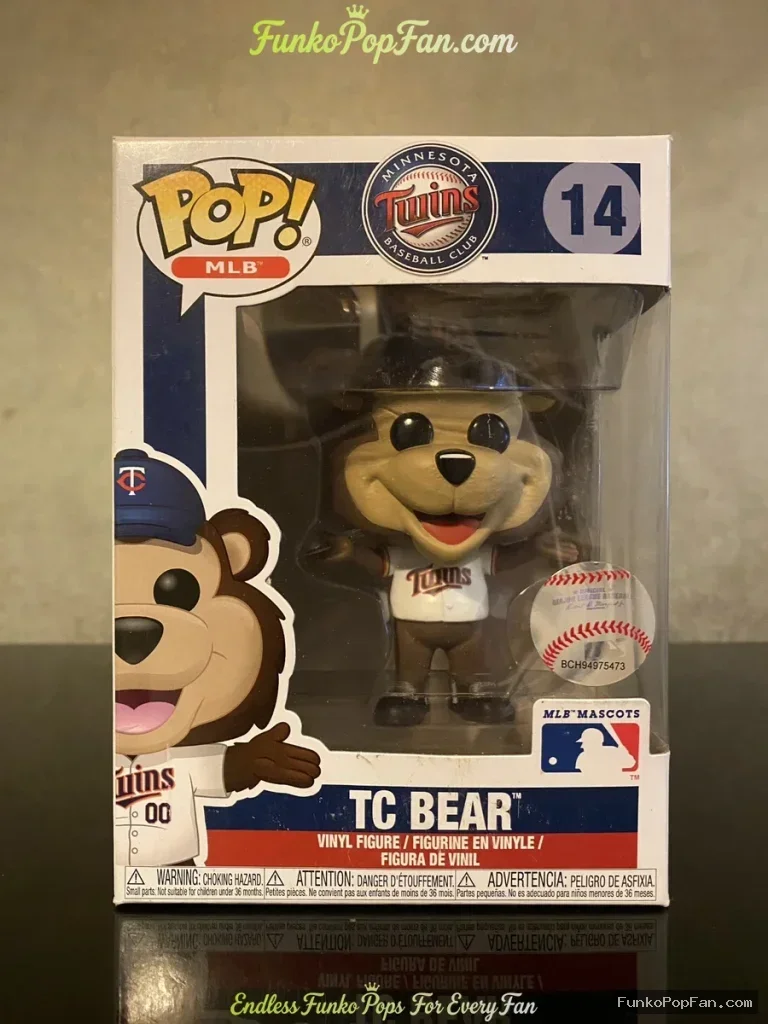 MLB Minnesota Twins #14 TC Bear Vinyl Figure Bobblehead Vaulted Collectible With Protector Funko Pop Figure