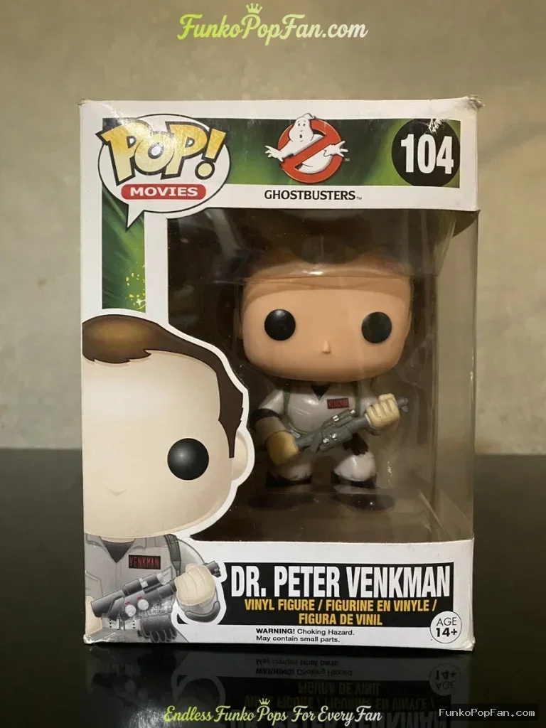 Movies Ghostbusters #104 Dr. Peter Venkman Vinyl Figure Bobblehead Vaulted Collectible With Protector Funko Pop Figure