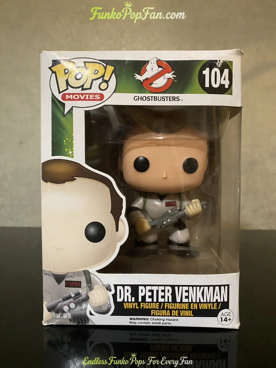 Movies Ghostbusters #104 Dr. Peter Venkman Vinyl Figure Bobblehead Vaulted Collectible With Protector Funko Pop Figure