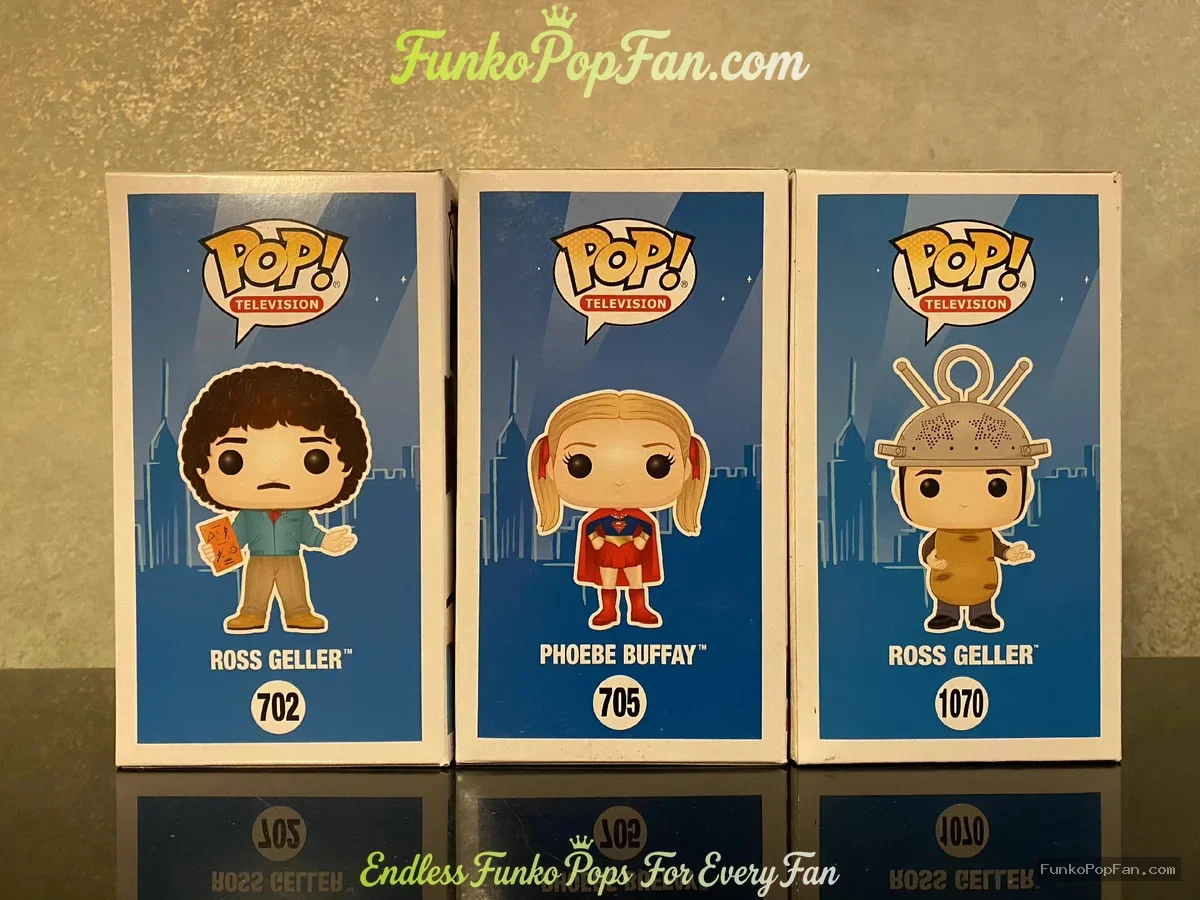 Bundle Funko Pop! Friends The TV Series #702 Ross Geller / Phoebe Buffay #705 / Ross Geller #1070 Vi - Funko Pop Figure