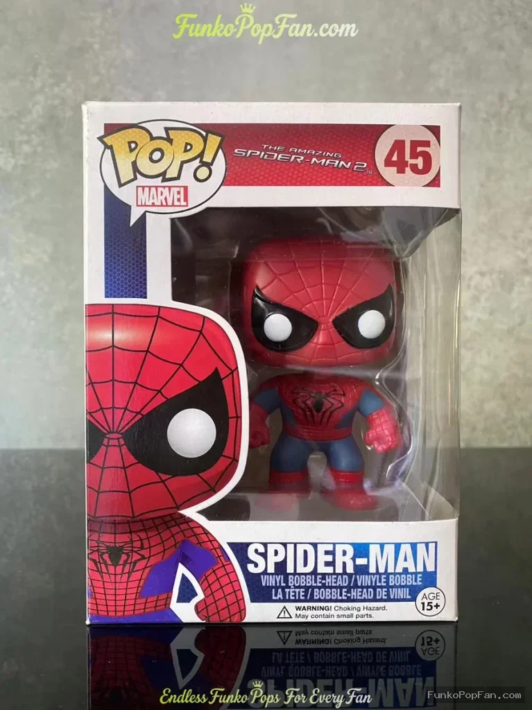 Marvel The Amazing Spider-Man 2 #45 Spider-Man Vinyl Figure Bobblehead Vaulted Collectible With Protector Funko Pop Figure