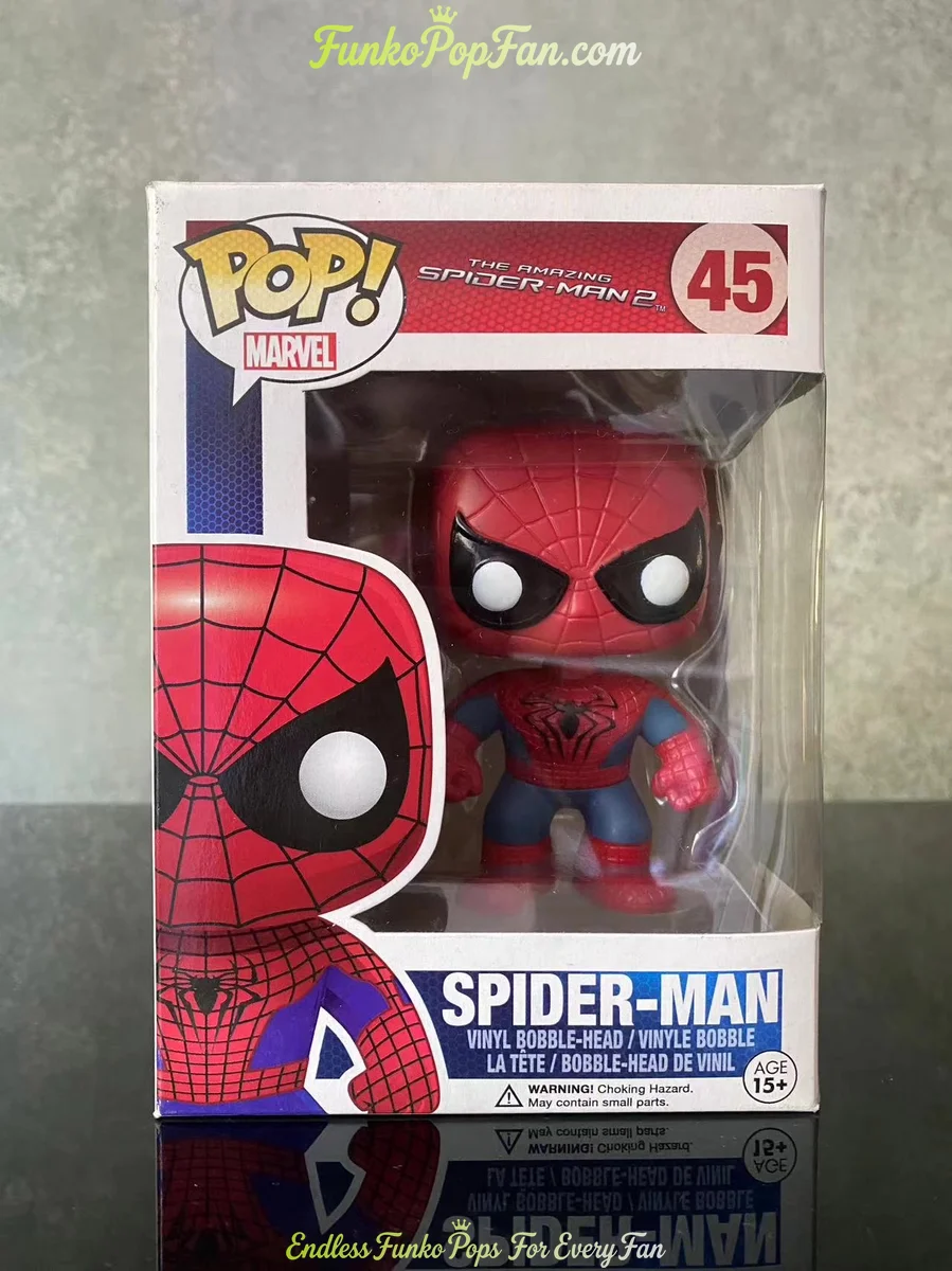 Marvel The Amazing Spider-Man 2 #45 Spider-Man Vinyl Figure Bobblehead Vaulted Collectible With Protector Funko Pop Figure