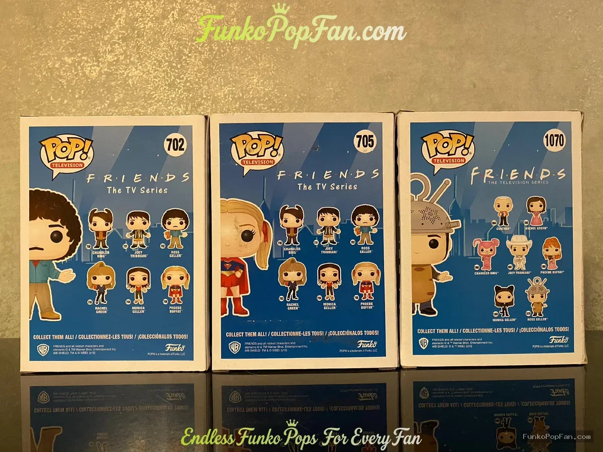 Bundle Funko Pop! Friends The TV Series #702 Ross Geller / Phoebe Buffay #705 / Ross Geller #1070 Vi - Funko Pop Figure