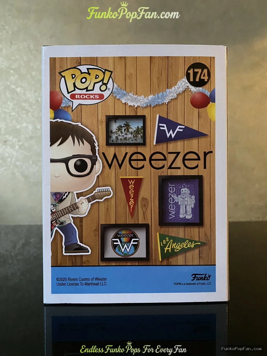 Funko Pop Rocks #174 Weezer Rivers Cuomo Vinyl Figure Bobblehead Vaulted Collectible With Protector - Funko Pop Figure
