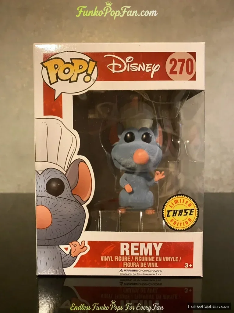 Disney #270 Remy (Chase) Vinyl Figure Bobblehead Vaulted Collectible With Protector Funko Pop Figure